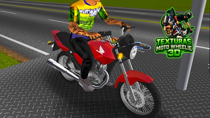 Skin Honda CG 150 Vermelha com Detalhes Originais – Alta Fidelidade no Moto Wheelie 3D