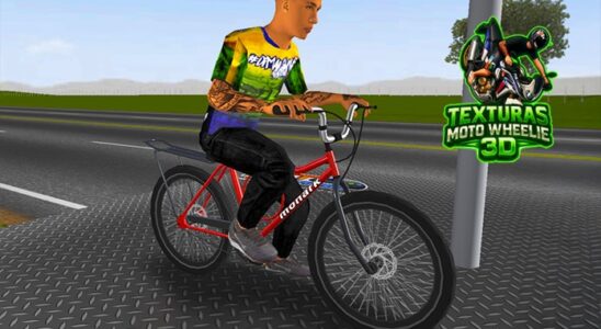 Skin Monark Bicicleta Vermelha – Clássico das Ruas no Moto Wheelie 3D