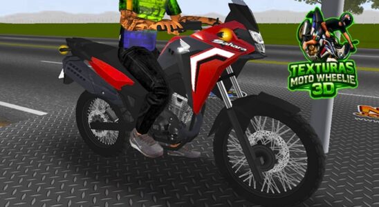 Skin Honda XRE 300 Sahara Vermelha – Realismo Aventureiro no Moto Wheelie 3D