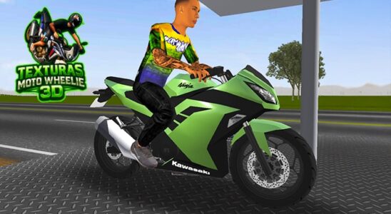 Skin Ninja Kawasaki Verde – Racing Edition no Moto Wheelie 3D
