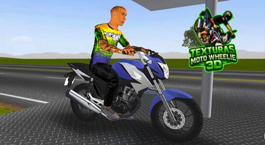 Skin Honda CG Titan Azul com Detalhes Brancos