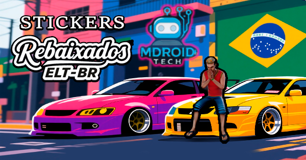 Stickers Rebaixados ELT‑BR, figurinhas de carros rebaixados.
