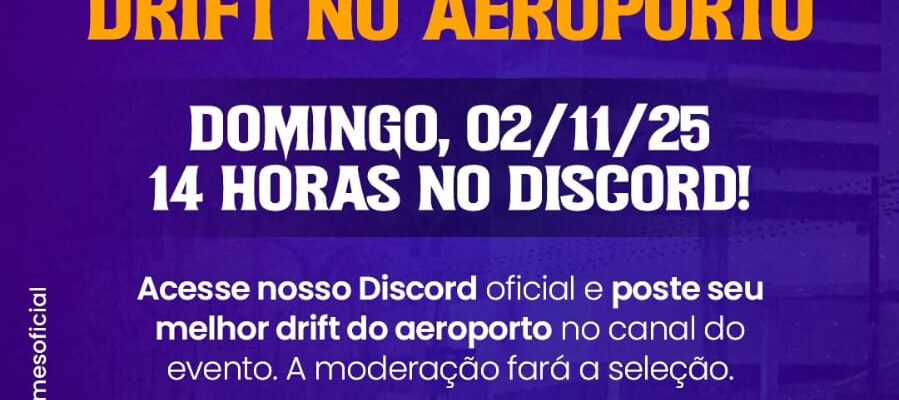 Torneio de Drift no Aeroporto – Sebby Games 2025 | Ganhe até R em Prêmios